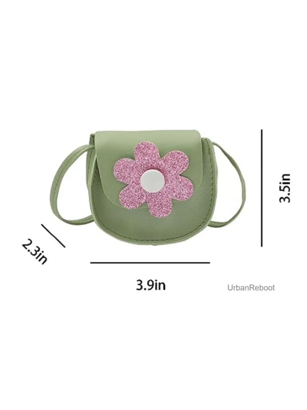 Mini Crossbody Bag Floral PU Leather Saddle Purse for Girls